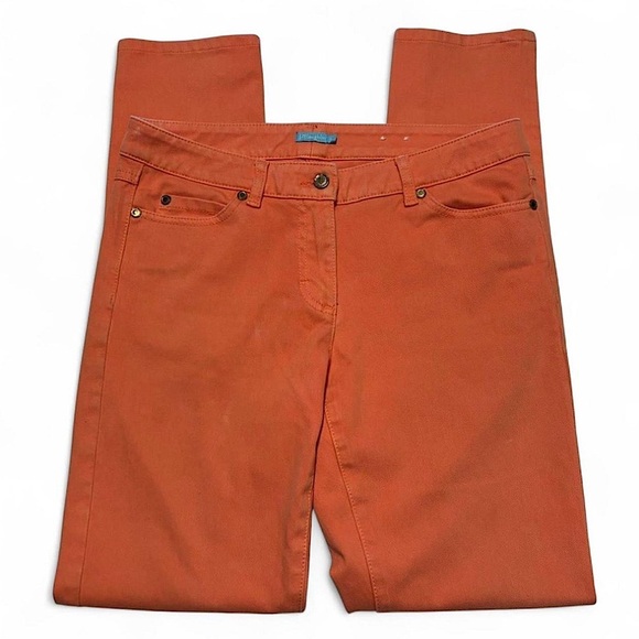 J.McLaughlin Women’s Lexi Jeans Size 6 Orange Slim Ankle Stretch Mid Rise Pants - Picture 1 of 4